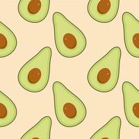 avocado seamless pattern flat design vector illustration