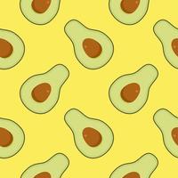 avocado seamless pattern flat design vector illustration