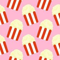 Popcorn seamless pattern background vector illustration. Business concept vector illustration. Popcorn symbol pattern.