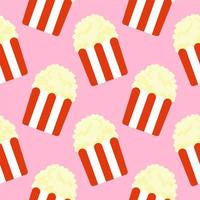 Popcorn seamless pattern background vector illustration. Business concept vector illustration. Popcorn symbol pattern.