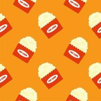 Popcorn seamless pattern background vector illustration. Business concept vector illustration. Popcorn symbol pattern.