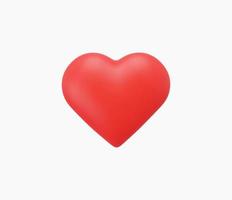 3d Realistic Heart or Love Icon vector illustrations.