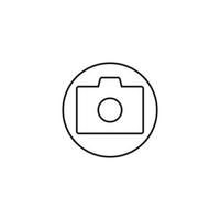 Simple ellegent camera icon for mobile apps and web vector