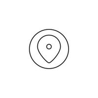 Geographic Location Icon Vector Editable Line Shape Design
