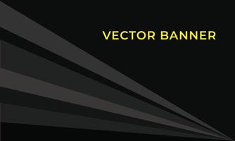 Abstract Black Vector Banner. Abstract Triangle Design. Landing Page Template Design