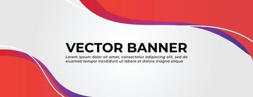 Gradient Red Waves Banner Template Design vector