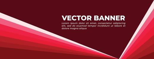 Abstract Red Banner Template Design vector