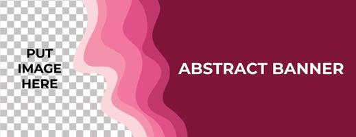 diseño de plantilla de banner de onda rosa abstracta vector