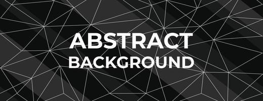 Black Background Vector with Abstract Geometric Triangle Shape Template Design