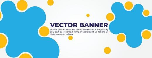 diseño de plantilla de banner de forma redondeada abstracta vector