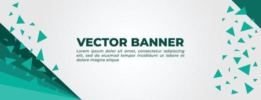 banner de vector verde abstracto con formas de rectángulo. diseño de plantilla de degradado verde.