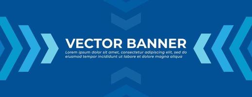 Blue Vector Banner with Shapes Template Design