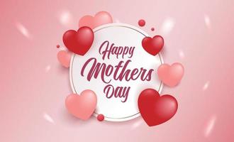 Happy Mother's Day greeting sale banner with gift box.Suitable for Valentine's Day and woman Day and wedding invitation. vector