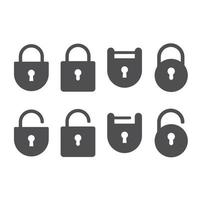 Lock and unlock icon isolated  vector illustration design. Security symbol for website design, logo, app.