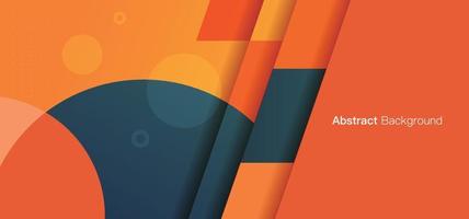 Orange and blue abstract  geometric background. Business design layout template or corporate banner design. vector