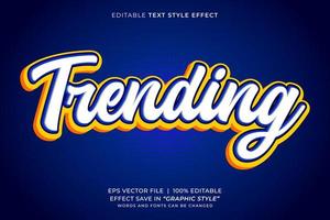 efecto de texto editable de tendencia vector