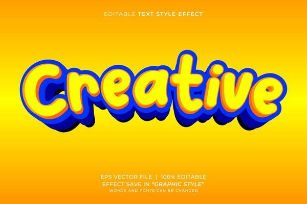 Creative editable text effect