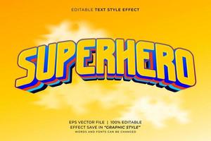 Super hero editable text effect vector