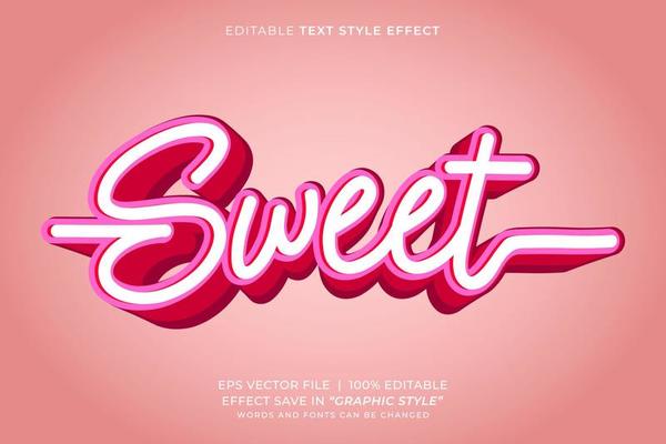 Sweet pink editable text effect