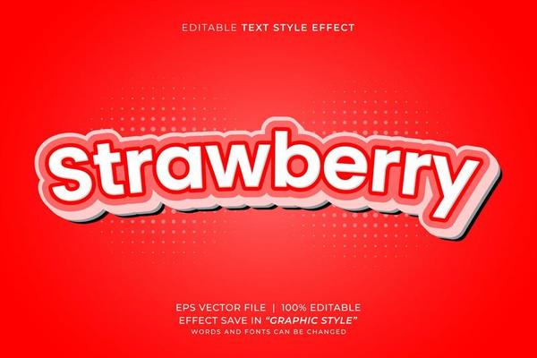 Pink strawberry editable text effect