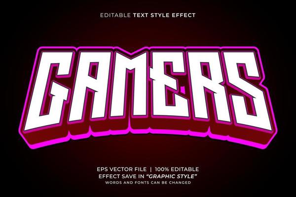 Gaming esport editable text effect