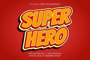 Super hero editable text effect vector