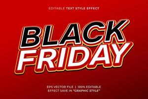 Black friday editable text effect vector