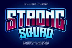 Gaming Esport editable text effect vector