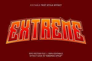 Gaming esport editable text effect vector