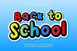 Back to school editable text effect vector