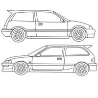 car vector image for coloring book