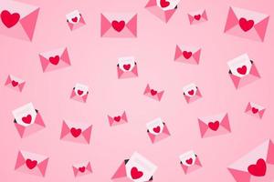 Vector seamless valentine's day pattern with envelopes