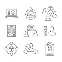 Set of icons on a theme the user. Vector illustration