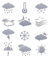 Set of icons weather. A vector illustration