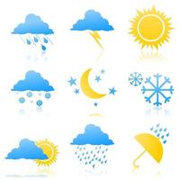 Set of icons weather. A vector illustration