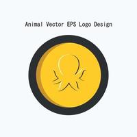 pez animal vector eps diseño de logotipo