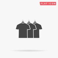 icono de vector plano de ropa de camiseta. ilustraciones de diseño de estilo dibujado a mano.