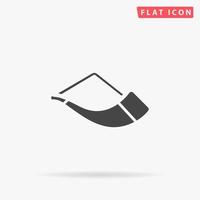 Drinking Horn flat vector icon. Hand drawn style design illustrations.