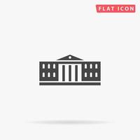 University Building flat vector icon. Hand drawn style design illustrations.