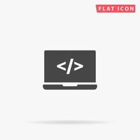 Programming flat vector icon. Hand drawn style design illustrations.