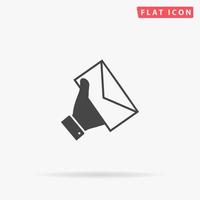 Mail Delivery flat vector icon. Hand drawn style design illustrations.