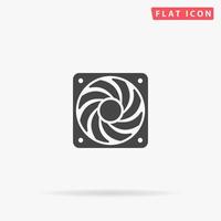 Computer Cooler flat vector icon. Hand drawn style design illustrations.