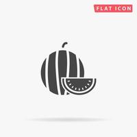 Watermelon flat vector icon. Hand drawn style design illustrations.