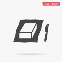 Butter flat vector icon. Hand drawn style design illustrations.