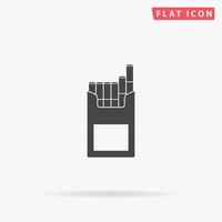 Cigarette Pack flat vector icon. Hand drawn style design illustrations.