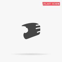 Motorcycle Helmet flat vector icon. Hand drawn style design illustrations.