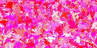 Light Pink, Red vector backdrop with triangles, lines.