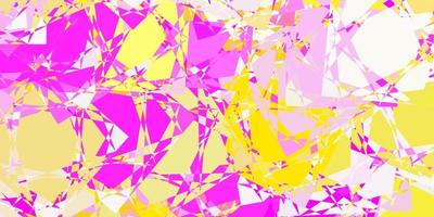 Light Pink, Yellow vector background with triangles.