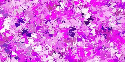 Light purple vector background with triangles.