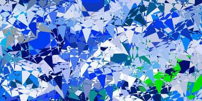 Light Blue, Green vector texture with random triangles.